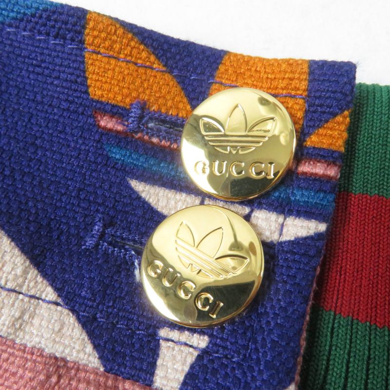 Gucci×adidas 703006 100% Cotton Trefoil Webline Shorts Multicolor 36 Made In