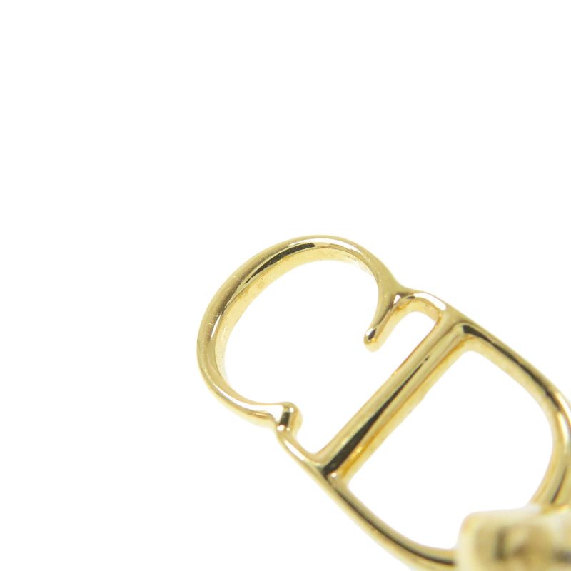 Christian DIOR CD Logo Earrings Metal Ladies