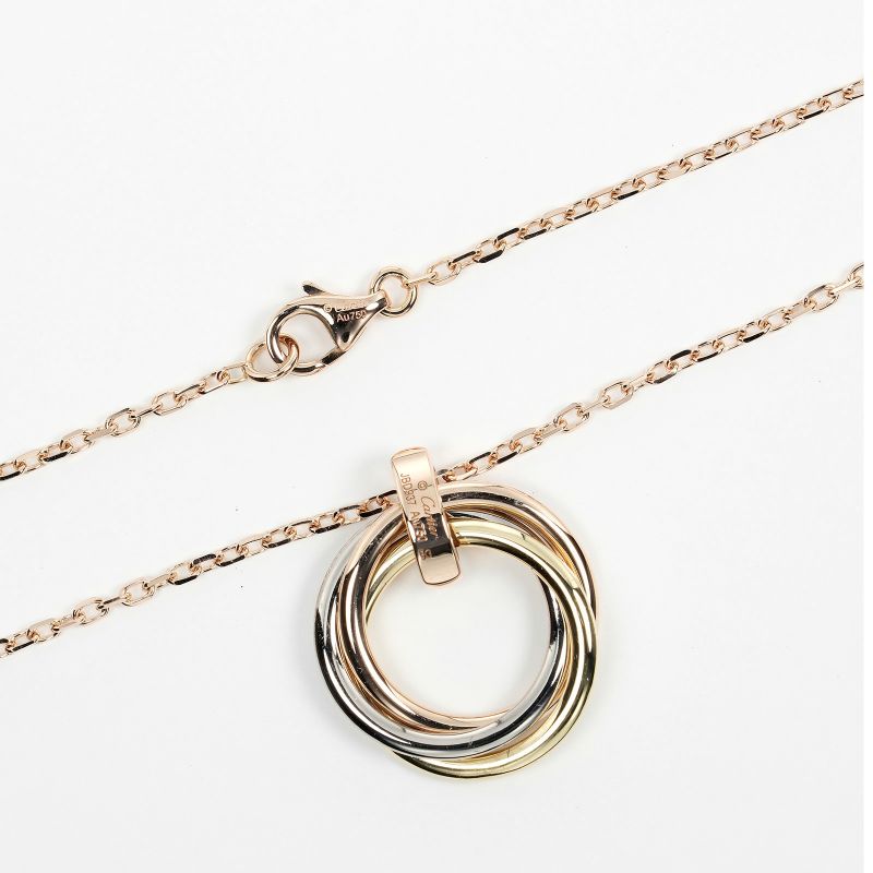 Cartier Trinity 18K Gold (YG X PG X WG) X Diamonds X Three Colors Ladies 8.8g
