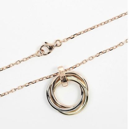 Cartier Trinity 18K Gold (YG X PG X WG) X Diamonds X Three Colors Ladies 8.8g