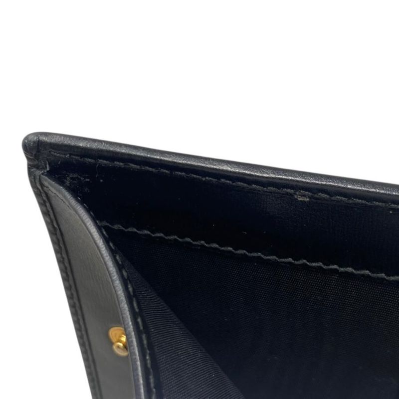 Gucci Bifold Wallet Horsebit 1955 Wallet 621891 Leather Black Gold Hardware