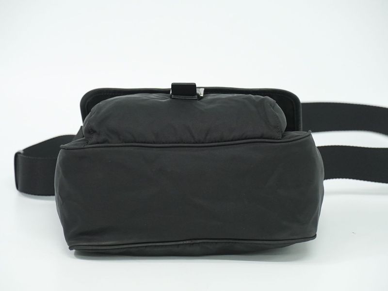 Authentic Prada Nylon Shoulder Bag Pochette Black Bag Pre-owned [follow-up