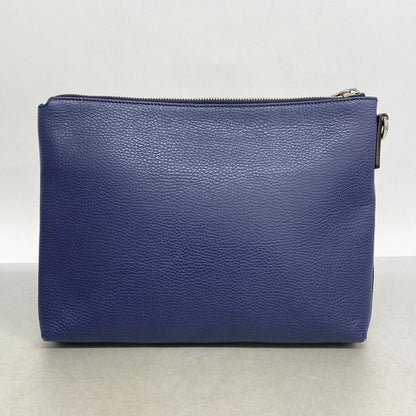 Gucci Clutch Bag 387075 Leather Navy Silver Hardware Men's