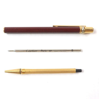  Cartier Trinity Marble Pattern Logo Engraved Twist Ballpoint Pen