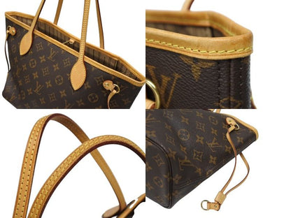 Louis Vuitton Monogram Neverfull PM Tote Bag Brown Vachetta Leather Gold — view 7