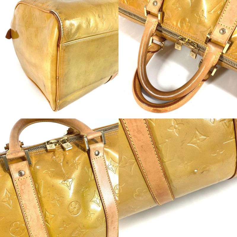 Louis Vuitton Boston Bag Mercer M91000 Monogram Vernis Canvas Beige
