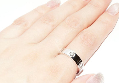 Cartier Ring 18K White Gold Diamond 3P (022ct) Love Ring Half Diamond B40325