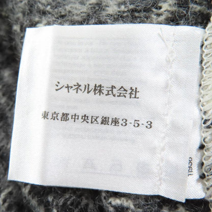 CHANEL P39241k02786 Mohair Silk Cashmere Coco Button Knit Miniskirt Grayish 36