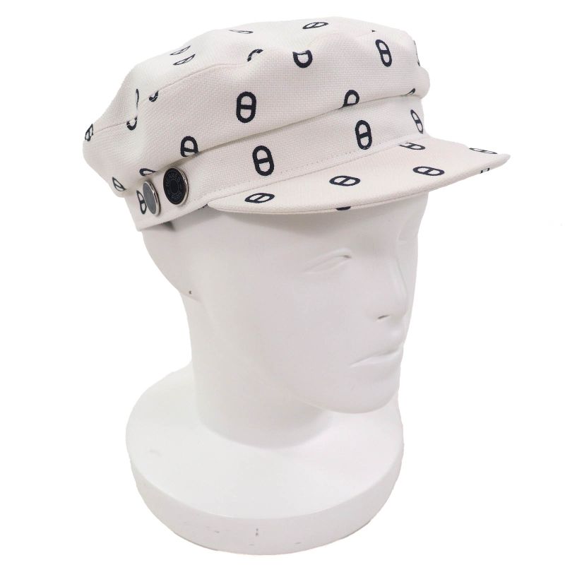 Hermes Vauban Chaine D'ancre Toile Ashe Serie Hardware Cotton Canvas Casket Hat