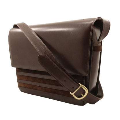 Gucci Old Gucci 001.109.1314 Calf And Suede Brown Women Shoulder Bag