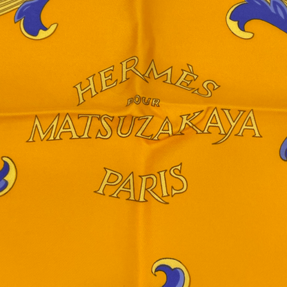 Hermes Carre 90 Scarf Silk Matsuzakaya Exclusive To Matsuzakaya Grape Blossoms