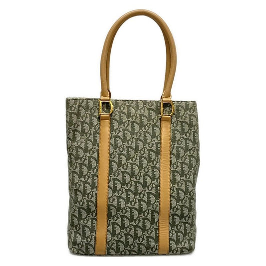 Dior/christian Dior Handbag Trotter Khaki×beige Leather