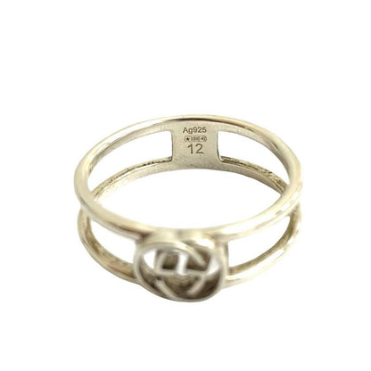 Gucci Interlocking G Silver 925 Ring No 12 Women's Accessories