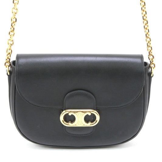 Celine Triomphe Chain Shoulder Bag Black