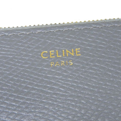 Celine Current Logo 12 Cards 2 Free Pockets Round Zipper Long Wallet Women