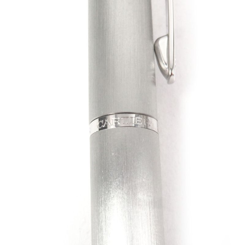 Cartier Trinity Hairline Twist Ballpoint Pen Silver With Box And Case Made In