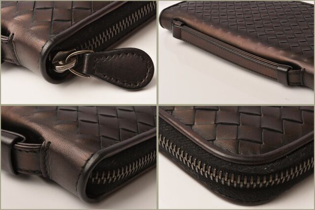 Bottega Veneta Long Wallet Travel Case Bottega Veneta Round Zipper Closure
