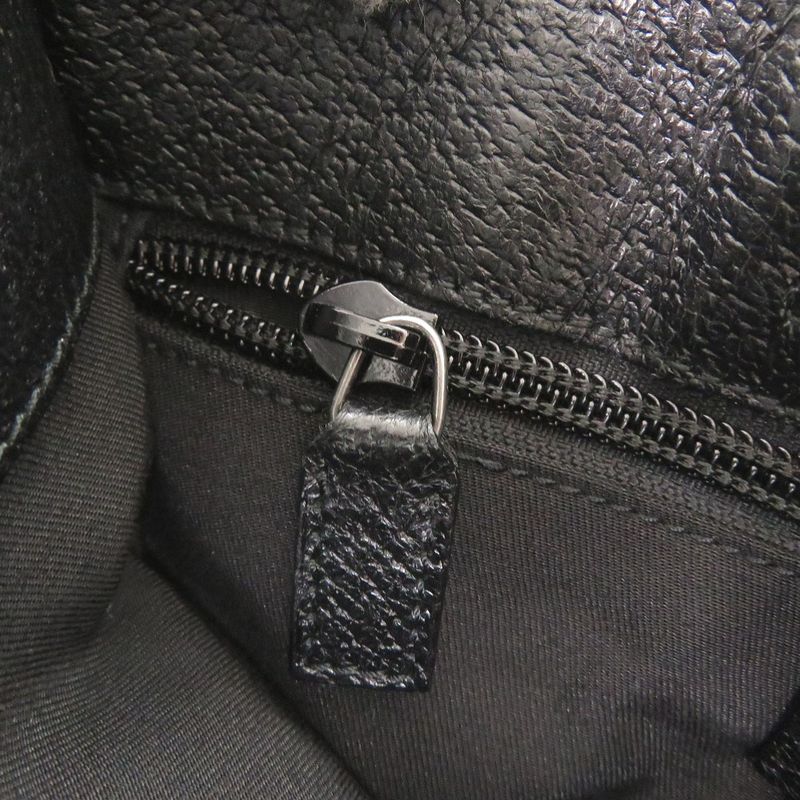 Gucci 27639 GG Canvas Leather Black Shoulder Bag Black 1047 Gucci
