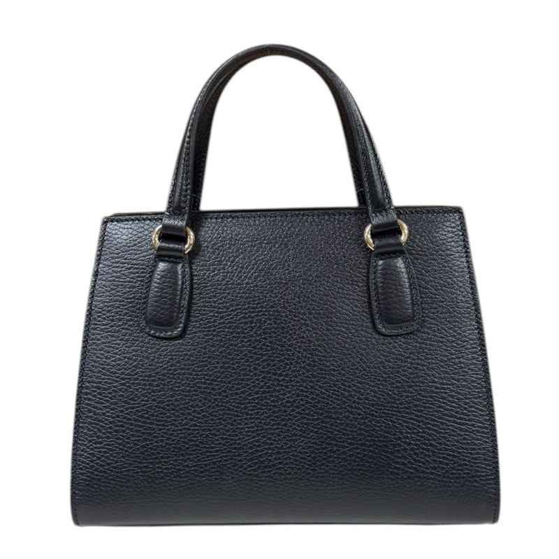 Gucci Outlet Interlocking G Soho Shoulder Bag Leather 607722 Black Ladies Gucci