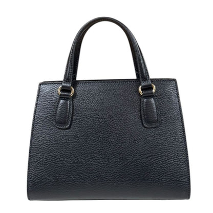 Gucci Outlet Interlocking G Soho Shoulder Bag Leather 607722 Black Ladies Gucci