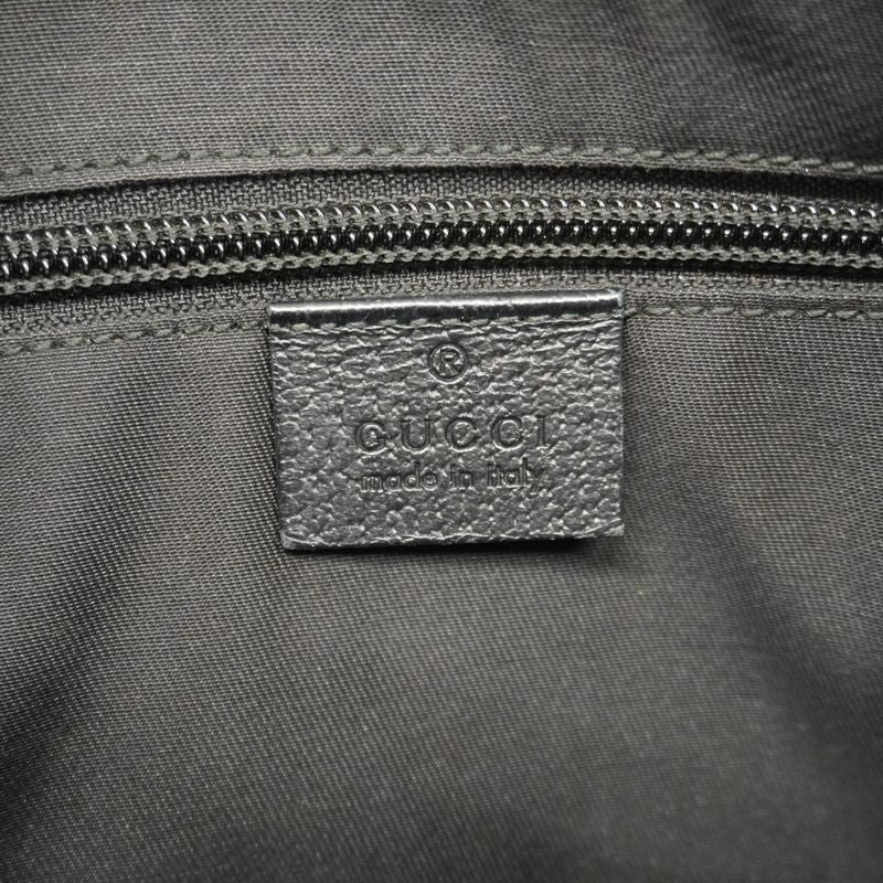 Gucci Shoulder Bag GG Canvas 122790 Canvas Black Silver Hardware Women