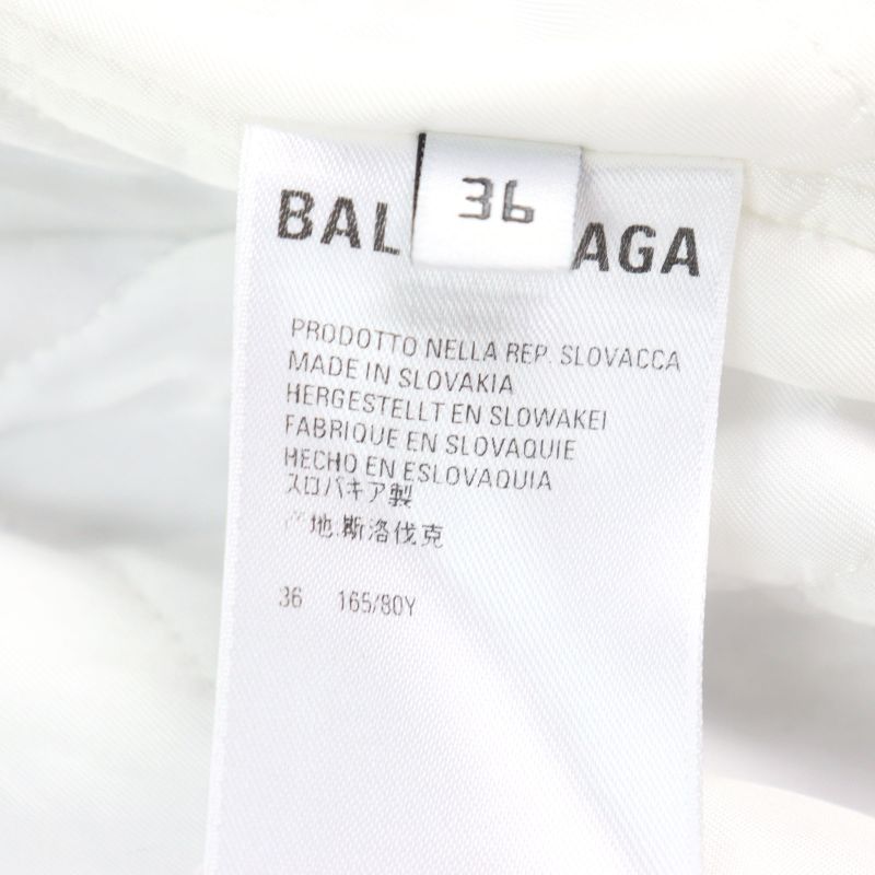 Balenciaga 21SS 642339 100% Cotton Oversized Padded Flannel Striped Long Sleeve
