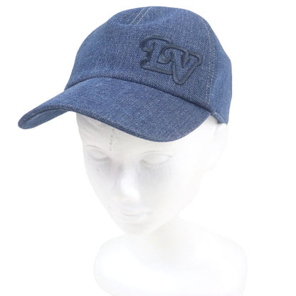 Louis Vuitton 2022 M7009l LV Logo Embroidery Baseball Cap Indigo Blue Made In