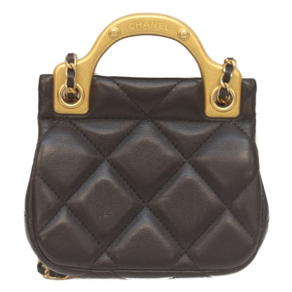 Chanel Ap2271 No 31 Black Lambskin Mini Chain Clutch Chain Shoulder Bag Micro