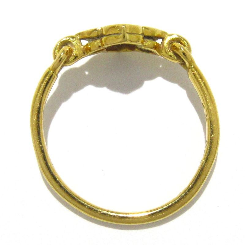 Cartier Ring 47 Hindu 18K Yellow Gold X Diamonds 4P Diamonds