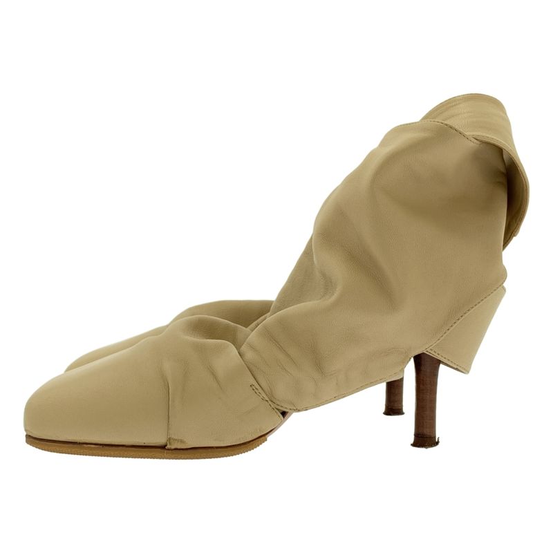 Celine | 2018ss | Phoebe Period Wrap Buckles Ankle Boots | 36 1 2 | Beige |