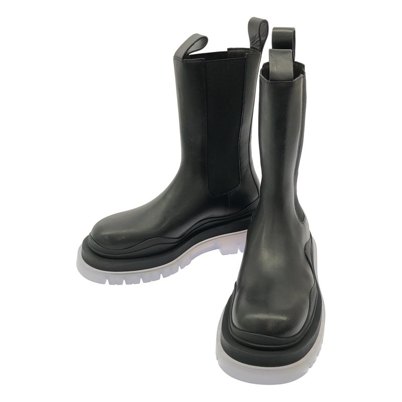 Bottega Veneta - Side Gore Tire Boots - 38 1 2 - Black Clear - Women's