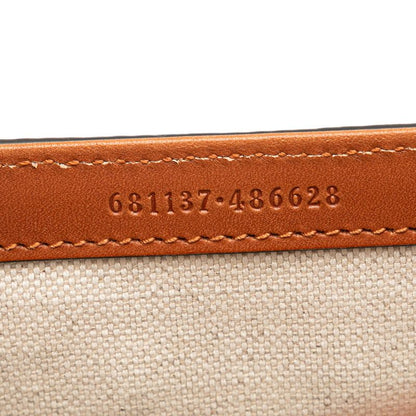 Gucci GG Supreme Bamboo Belt Bag Waist Bag 681137 Beige Brown PVC Leather