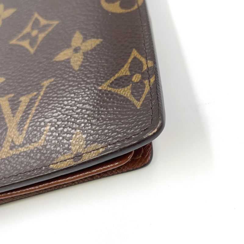 Louis Vuitton Trifold 2-fold Billfold Monogram PVC Brown Card Case M61731