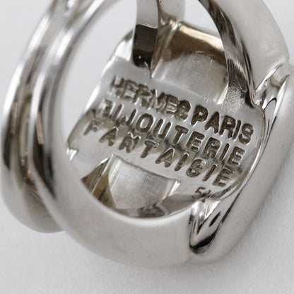 Hermes Corozo Metal Size 10.5 Silver Ladies 10.1g Ring