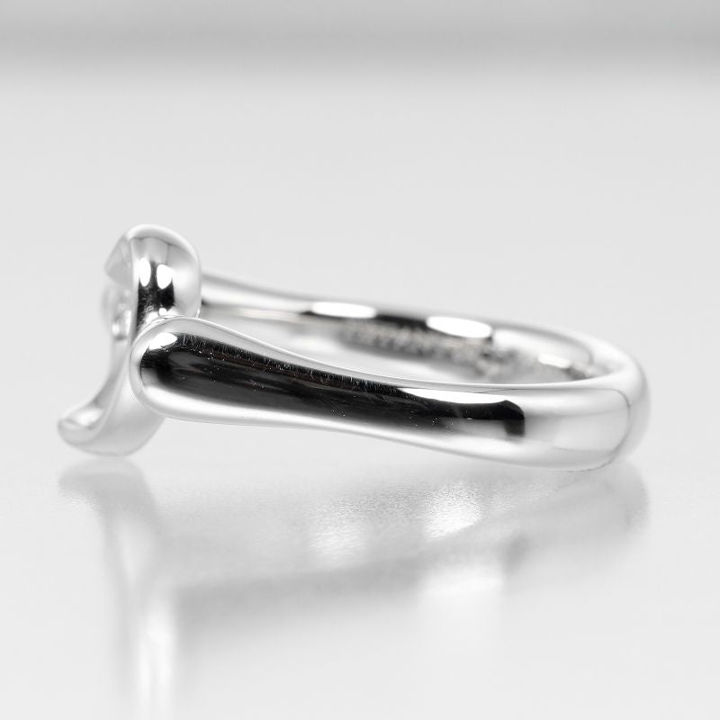 Tiffany & Co Open Heart Pt950platinum × Diamond #7 Ladies 5.58g Ring