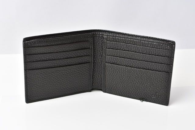 Gucci Wallet Fold Wallet 473916 Dorian Black Calf Leather