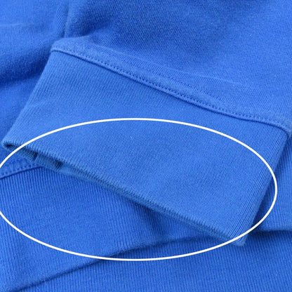 Hermes 21SS Furrier Cotton Sheepskin Lined Pullover Hoodie Blue XL Made In