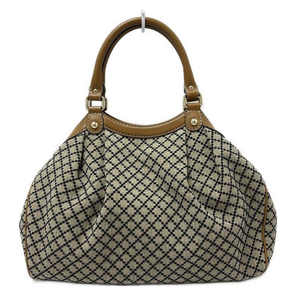 Gucci Tote Bag Sookiediamante 211944 Beige And Black And Brown Leather