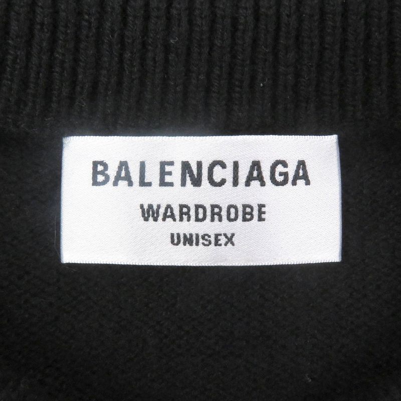 Balenciaga 2021 675352 100% Cashmere Wardrobe Unisex Sporty Logo Embroidered