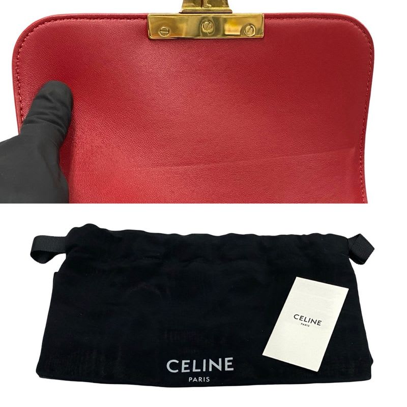 Celine Triomphe Logo Hardware Leather Mini