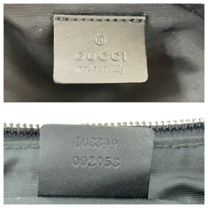 Gucci Black GG Canvas 103399 Handbag Accessory Pouch Women 504643