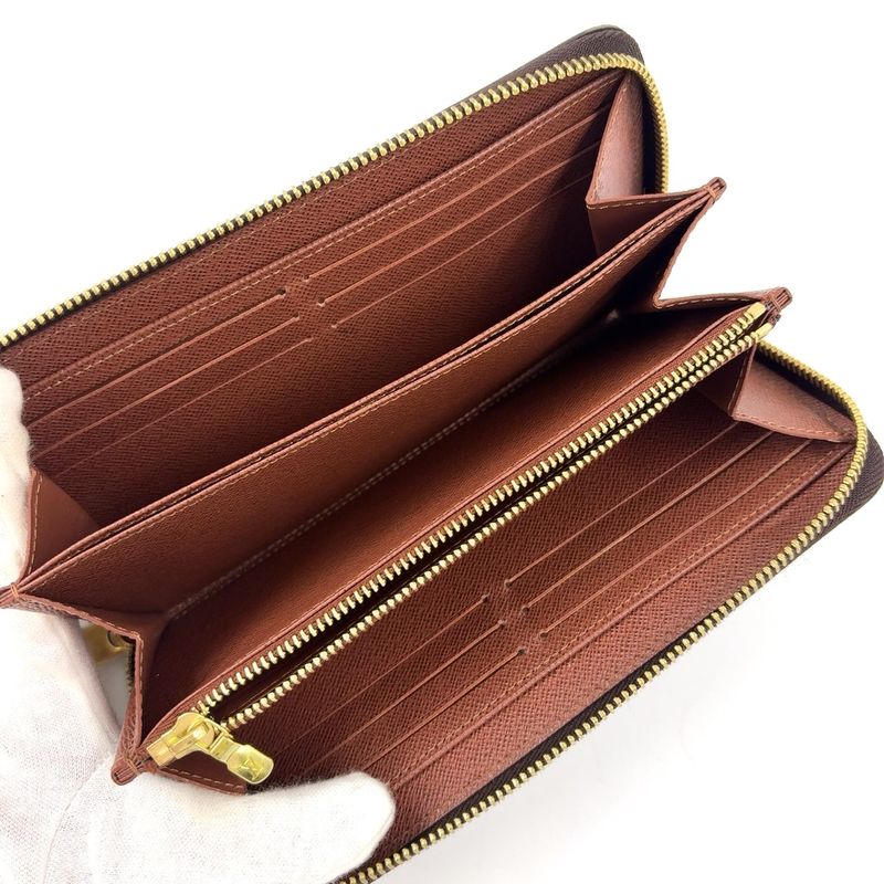 Louis Vuitton Zippy Wallet Monogram RFID Compatible PVC Brown Round Zipper Long