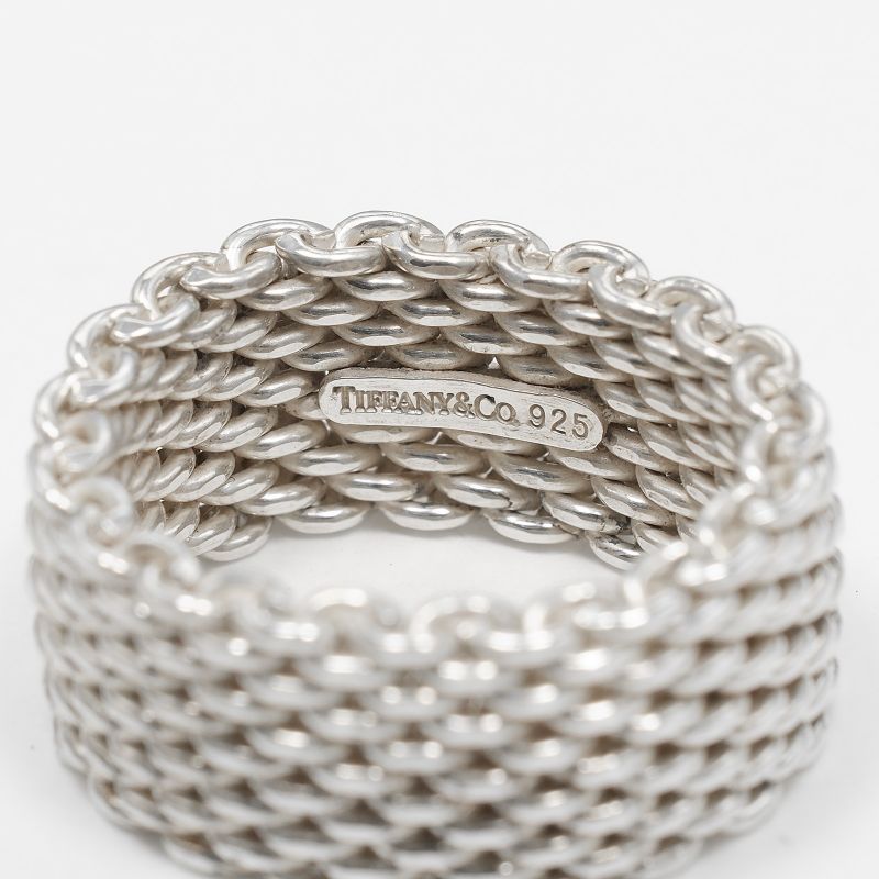 Tiffany & Co Somerset Silver 925 Size 13 Ladies 8.6g Ring