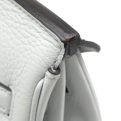 Hermes Handbag Birkin 35 Togo Blue Pale Gold Hardware Light Blue C Engraved