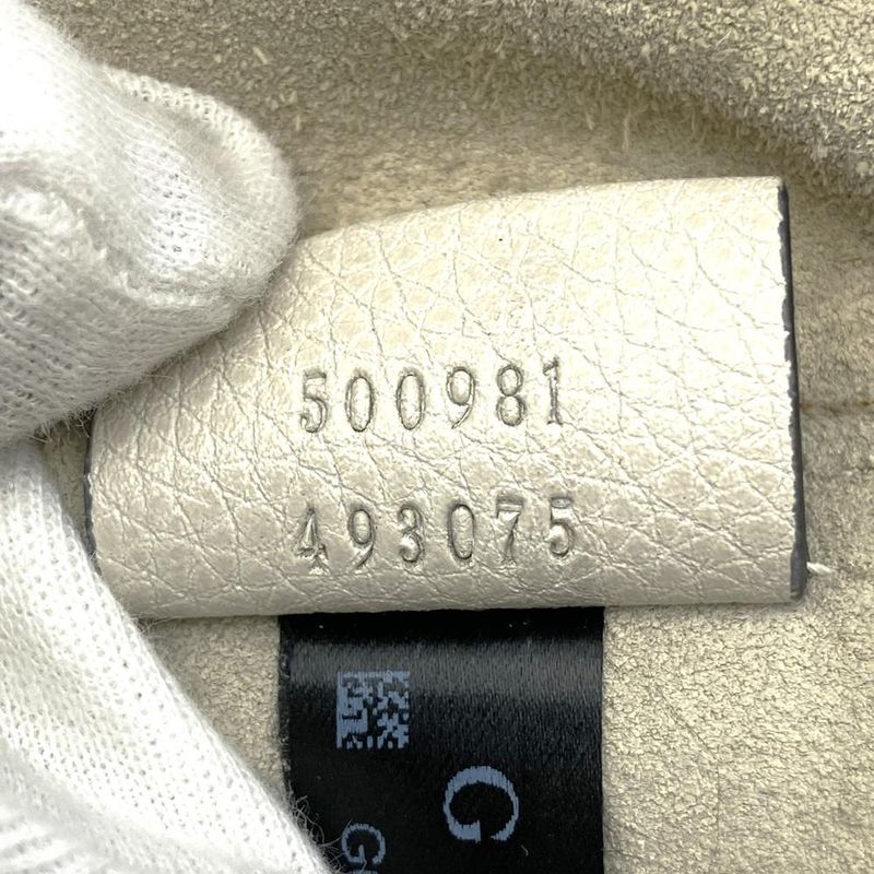 Gucci 500981 Portfolio Clutch Bag White Leather Women Men