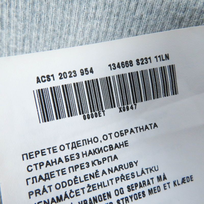 Prada 23SS 134668 Triangle Logo/triangle Logo Plate Oversized Sweatshirt Grey