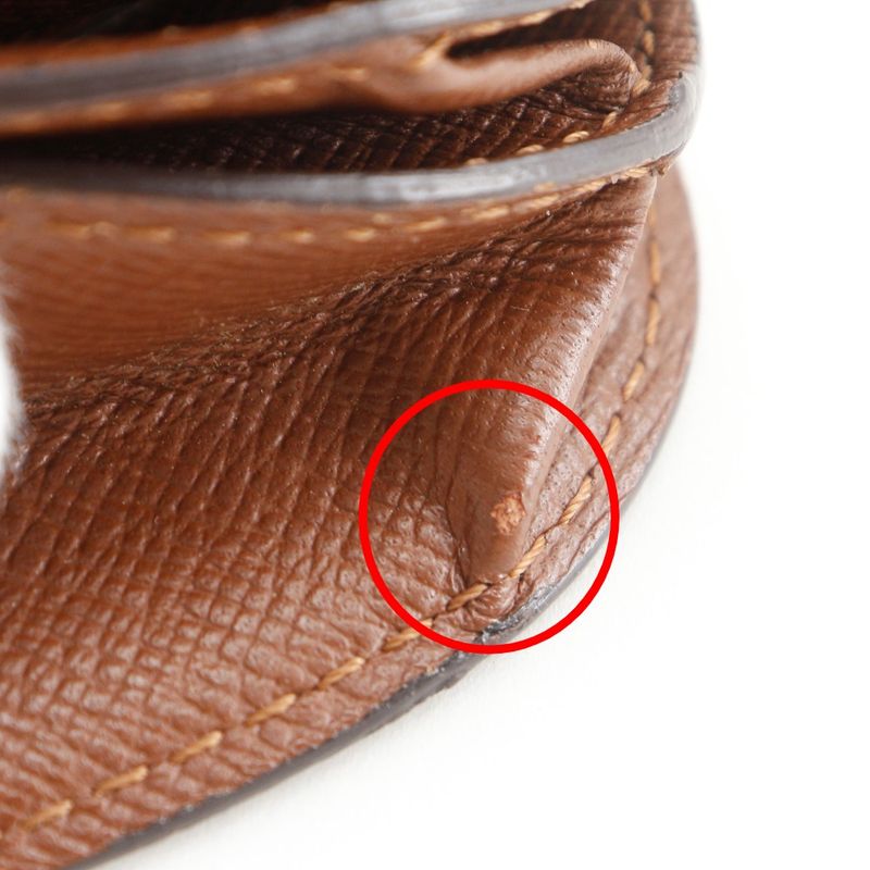 Louis Vuitton Porte Monnaie Gousset M61970 Monogram Canvas Brown Ct1004 Unisex