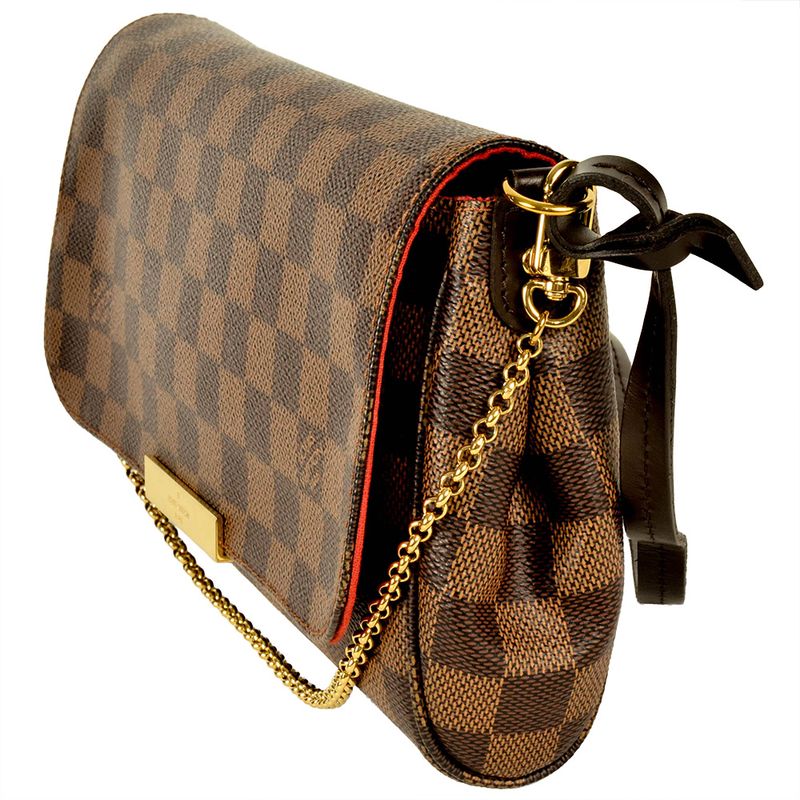 Louis Vuitton Favorite MM Shoulder Bag Damier Ebène N41129