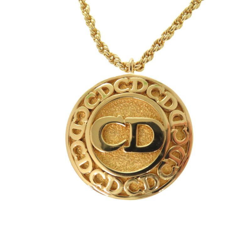 Dior Logo CD Metal Gold Necklace Accessories 1792 Dior