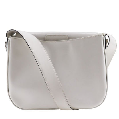 Celine One Shoulder Leather White Women's Shoulder Bag